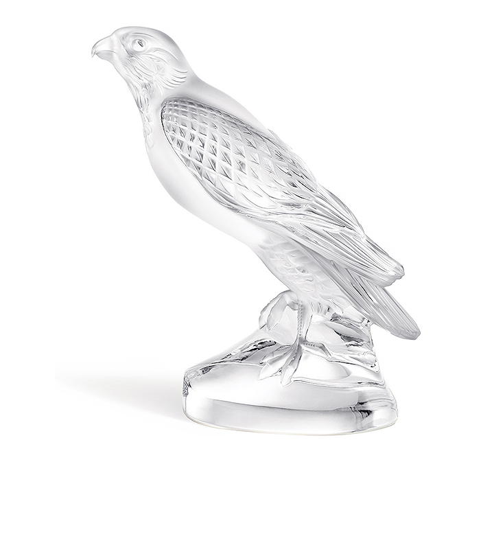 Falcon sculpture in clear crystal - Lalique